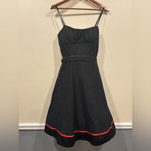 Crystal Doll‎ Black and White Polka Dot Dress Size 13 junior